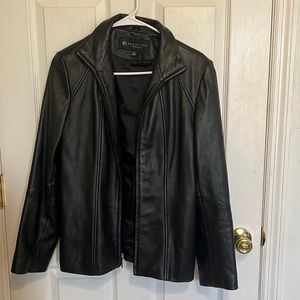 reaction by kenneth cole black leather jacket